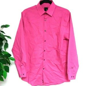🌺JF J. Ferrar Slim Fit Men's Pink M Dress shirt